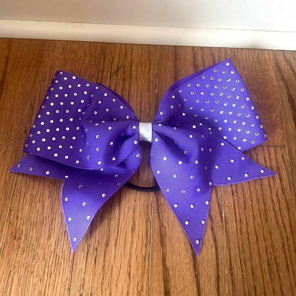 Purple Cheer Bow